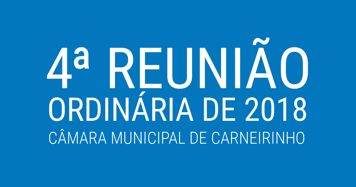 Resumo da 04ª reunião ordinária de 2018