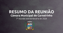 Resumo da 7.ª reunião extraordinária de 2024